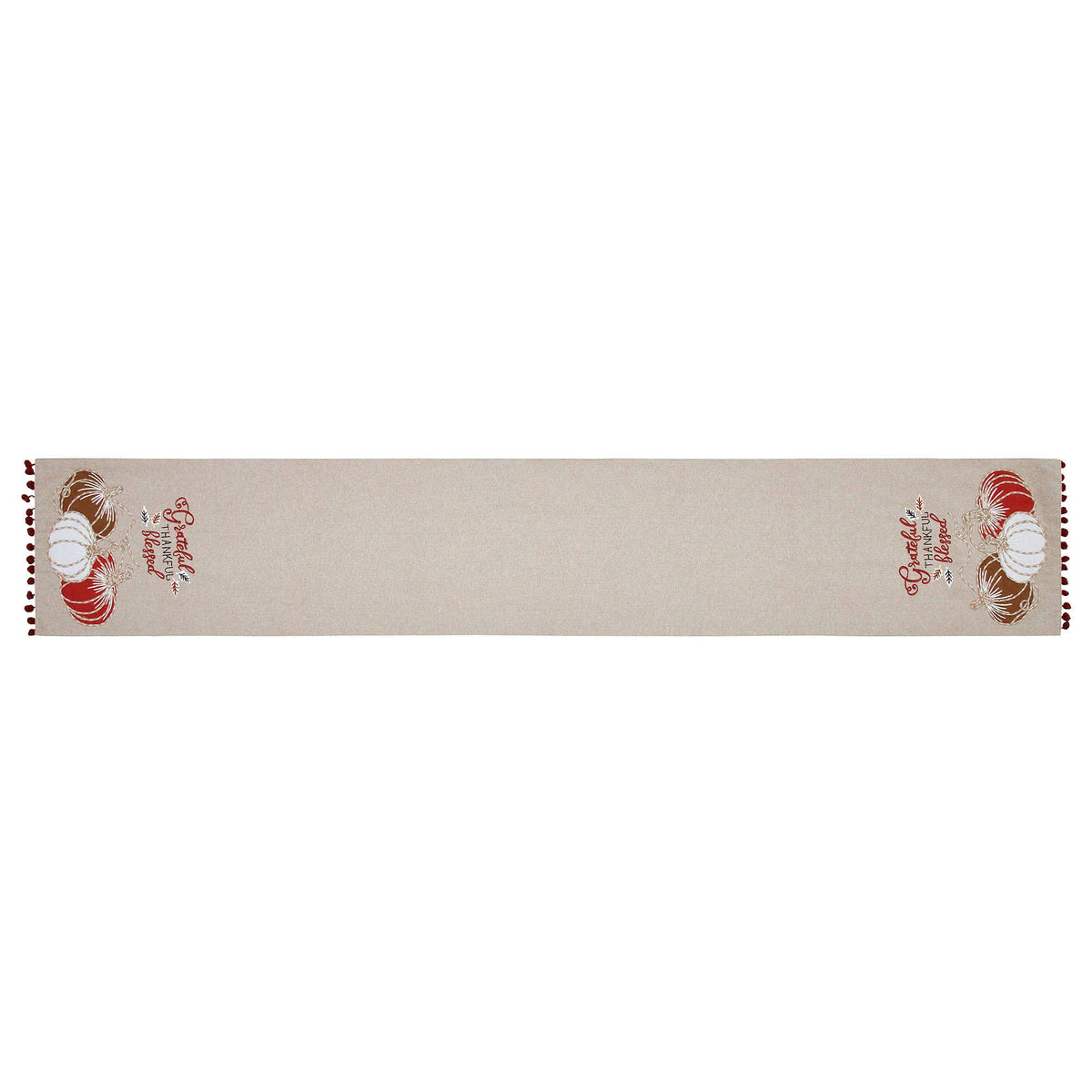 Farmhouse Grateful Thankful Blessed Table Runner 12x72