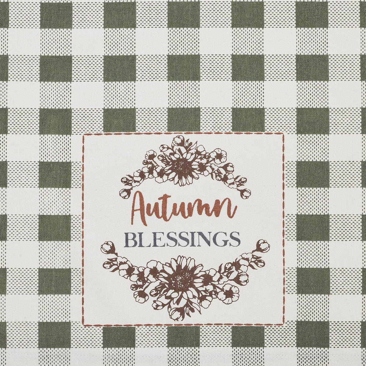 Fall Harvest Kitchen Tea Towels Set 19x28 Rustic Decor