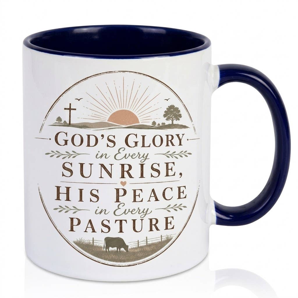 Inspirational Sunrise and Pasture Mug