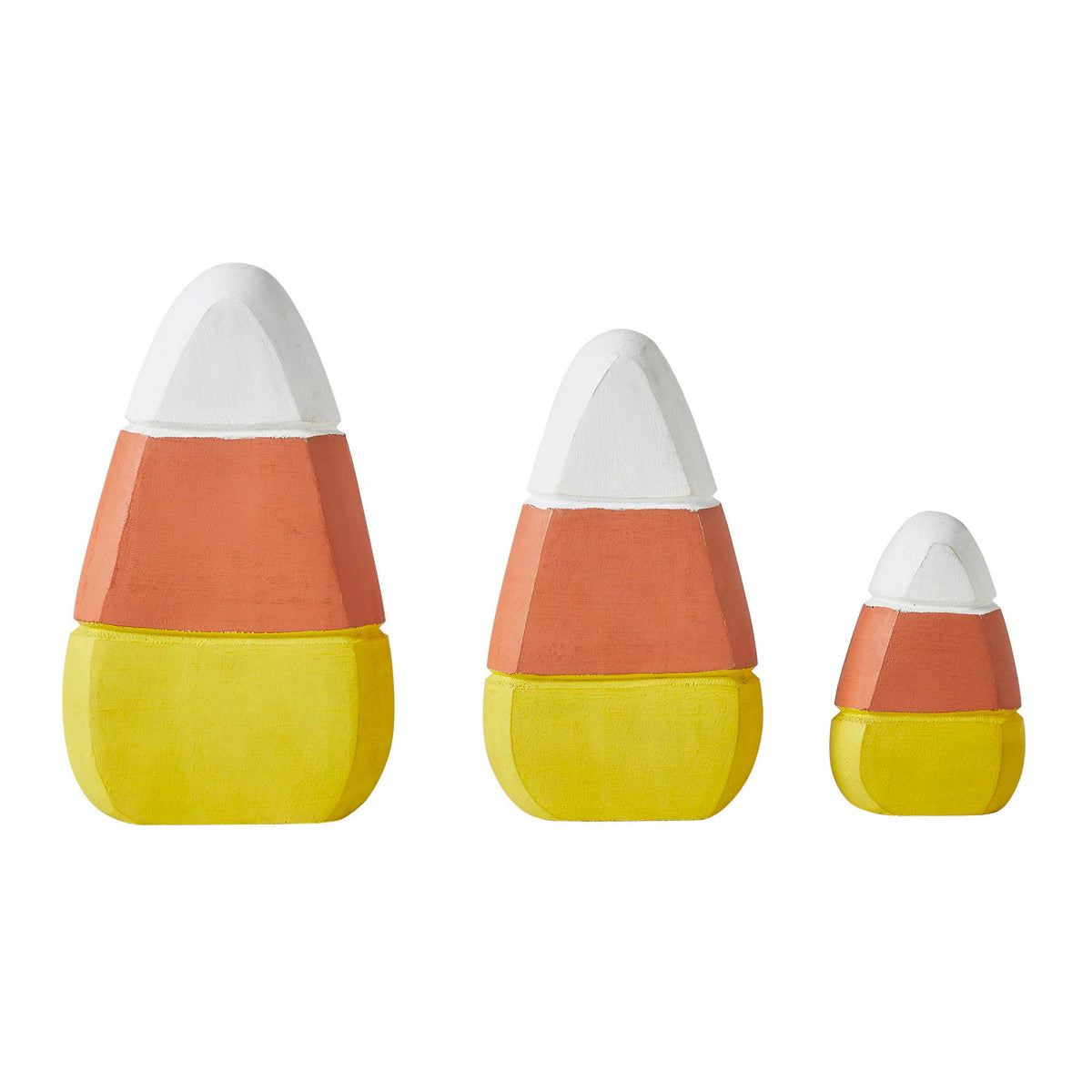 Halloween Candy Corn Wooden Fall Decor Set of 3