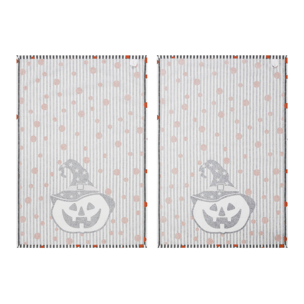 Halloween Jack O Lantern Fall Tea Towels 2pc