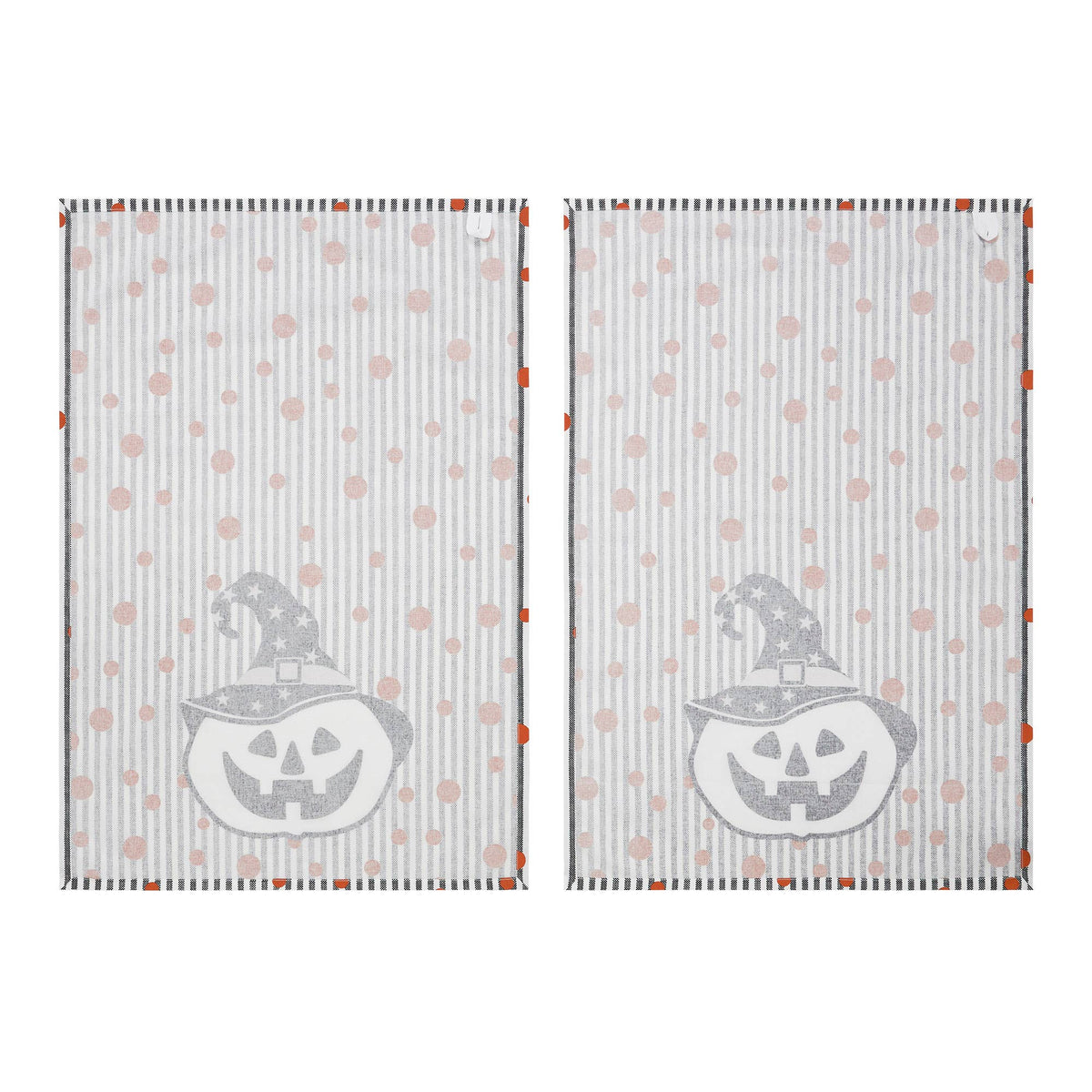 Halloween Jack O Lantern Fall Tea Towels 2pc