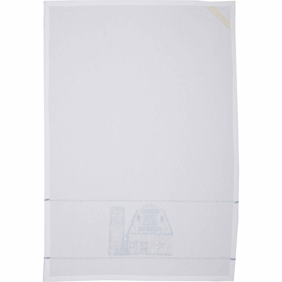 Sawyer Mill Blue Barn Muslin Bleached White Tea Towel 19x28