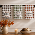 Fall Harvest Kitchen Tea Towels Set 19x28 Rustic Decor